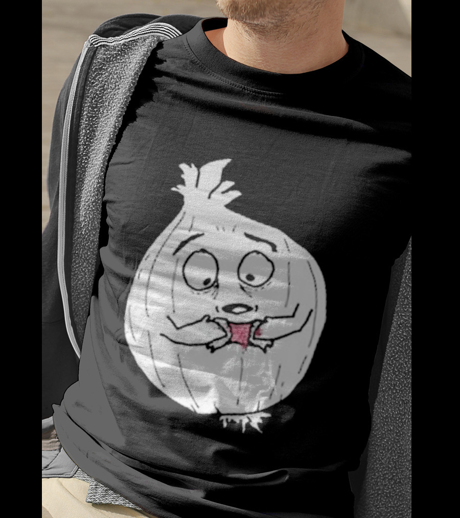 Garlic Shrinkage Funny Cartoon Onion T-Shirt
