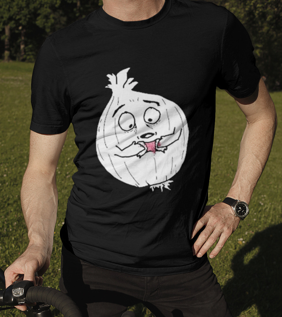 Garlic Shrinkage Funny Cartoon Onion T-Shirt