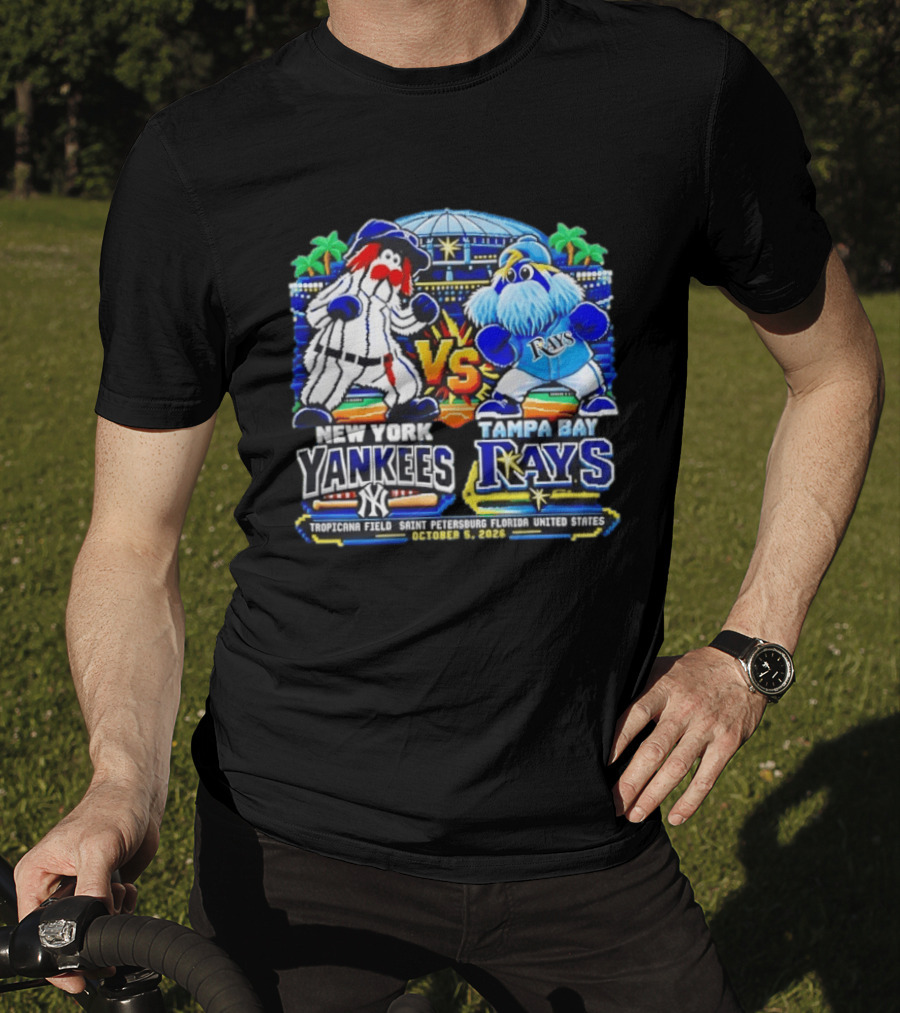 New York Yankees Vs Tampa Bay Rays MLB 2026 Tropicana Field Saint Petersburg Florida October 5 T-Shirt