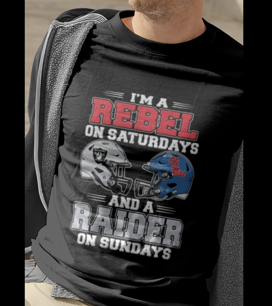 I'm A Rebel On Saturdays Ole Miss Raider On Sundays T-Shirt