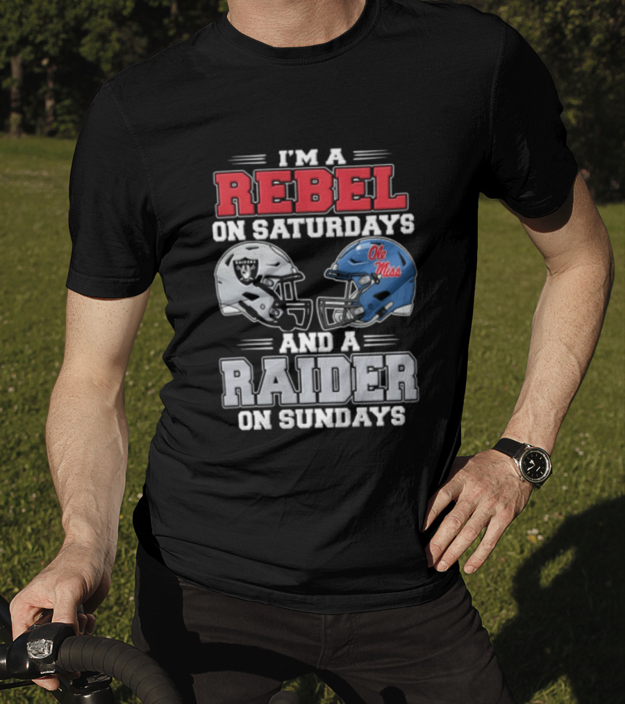 I'm A Rebel On Saturdays Ole Miss Raider On Sundays T-Shirt