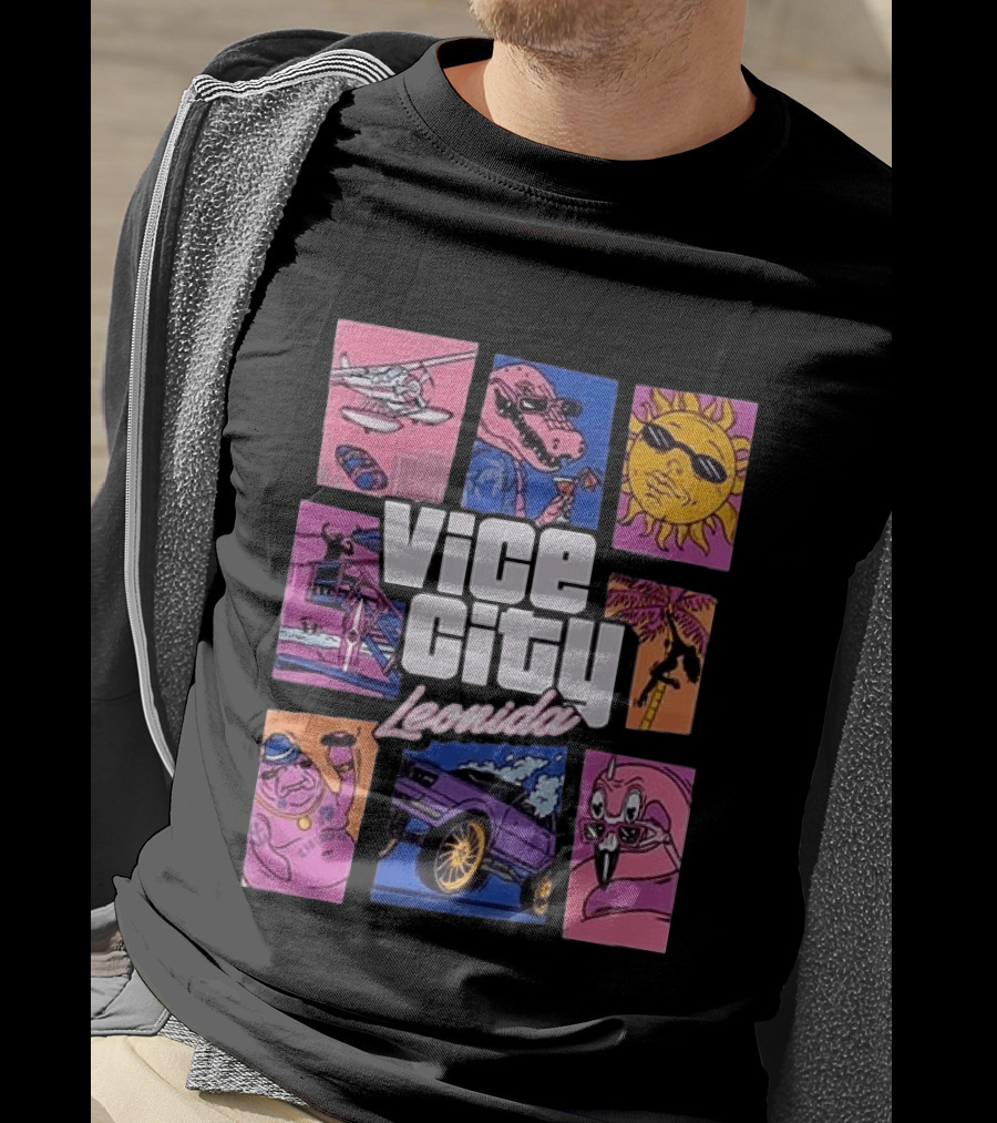 Vice City Leonida Original Black Grand Theft Auto VI Goodtime State T-Shirt