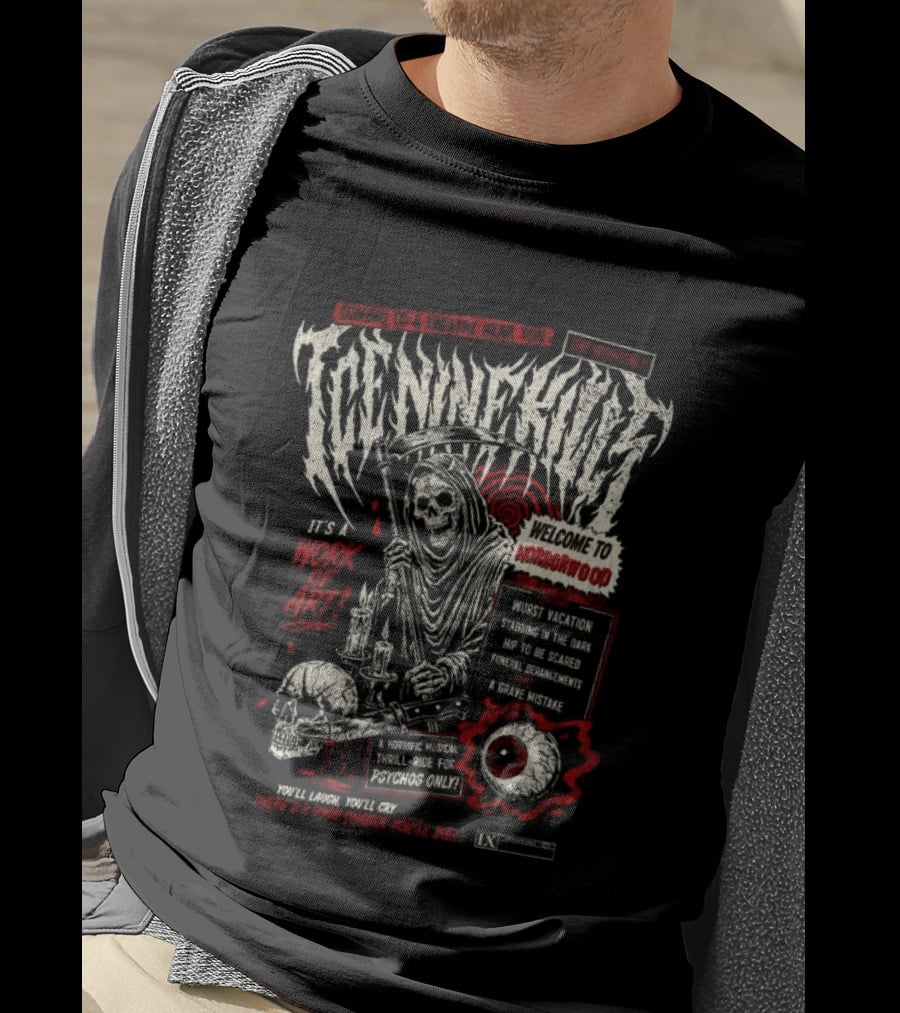 Ice Nine Kills Welcome To Horrorwood Tour With Skeleton And Skull T-Shirt
