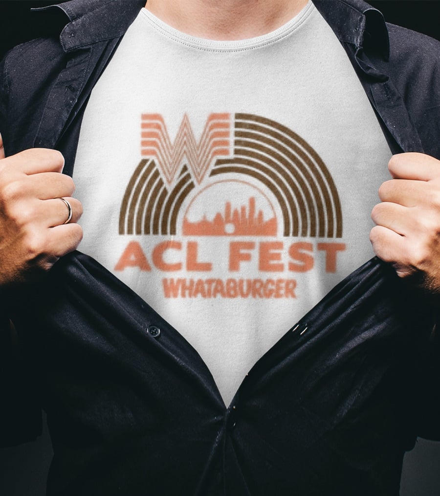 ACL Fest Whataburger Collaboration With Austin City Limits Music Festival Record T-Shirt