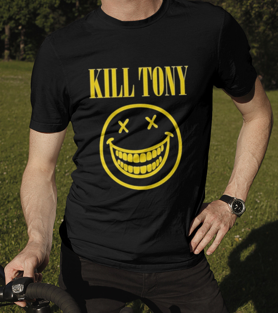 Kill Tony Yellow Smiley Face With Crossed Out Eyes T-Shirt