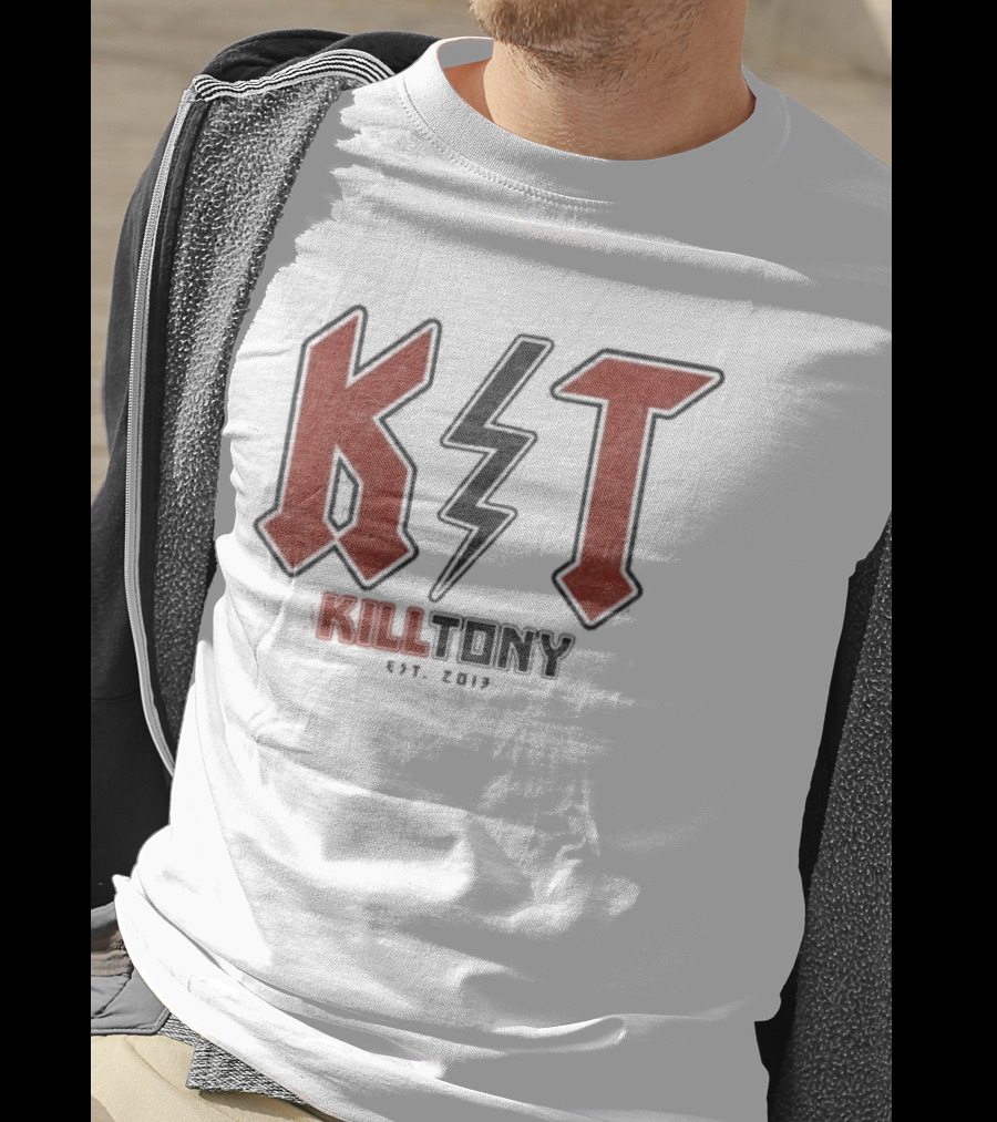 Kill Tony KT Est 2013 Lightning Bolt Logo Red Black T-Shirt