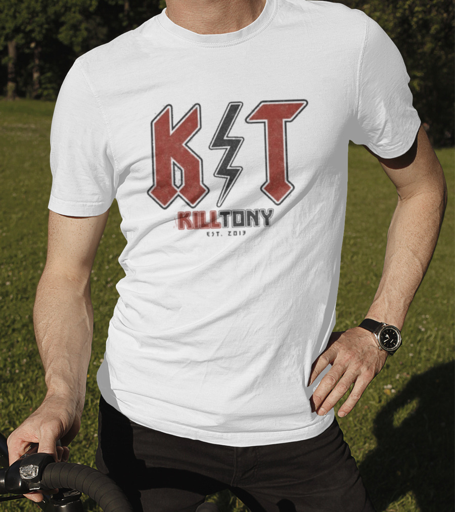 Kill Tony KT Est 2013 Lightning Bolt Logo Red Black T-Shirt