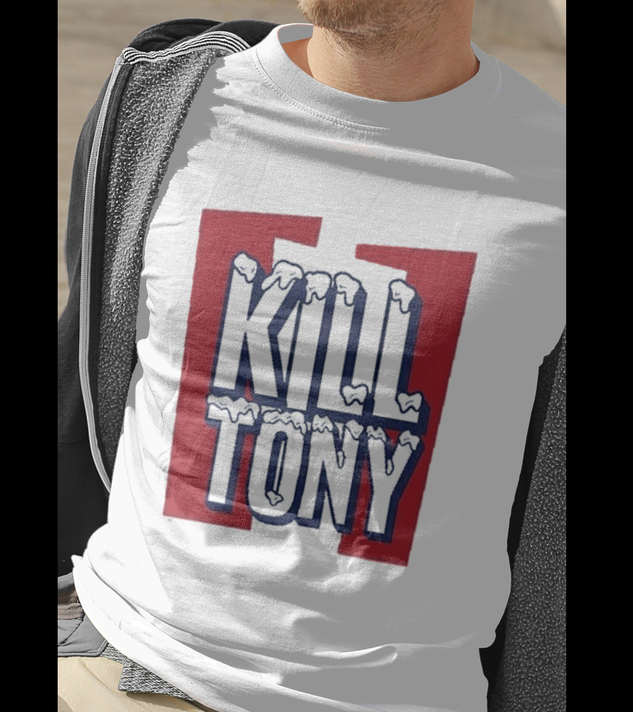 Kill Tony Ice Text Block Style With Red T-Shirt