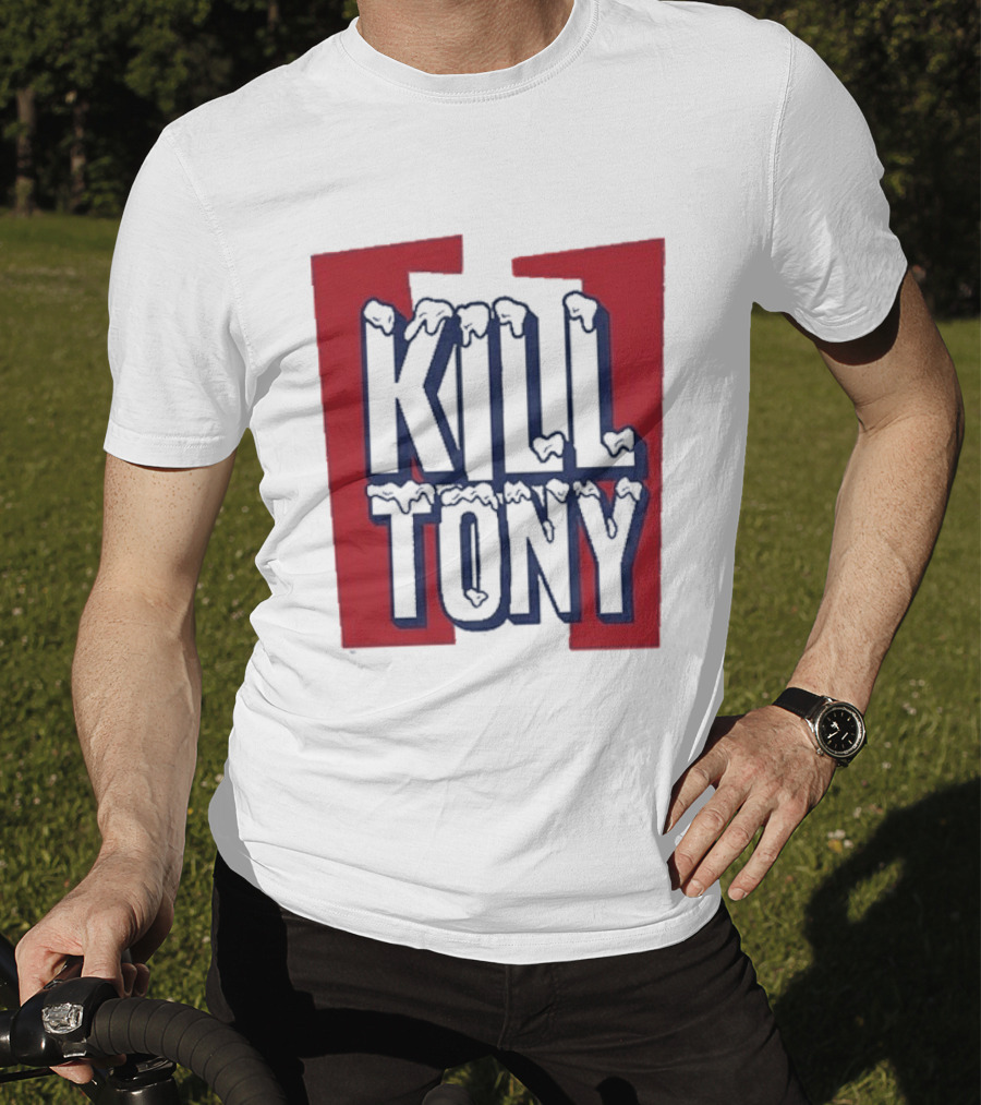 Kill Tony Ice Text Block Style With Red T-Shirt