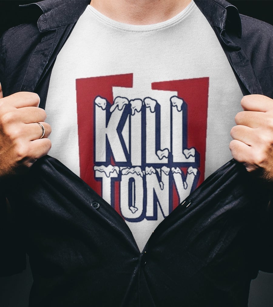 Kill Tony Ice Text Block Style With Red T-Shirt