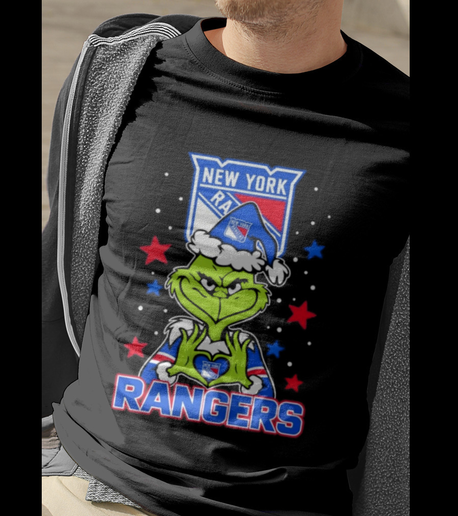 New York Rangers Christmas NHL Grinch Fan T-Shirt