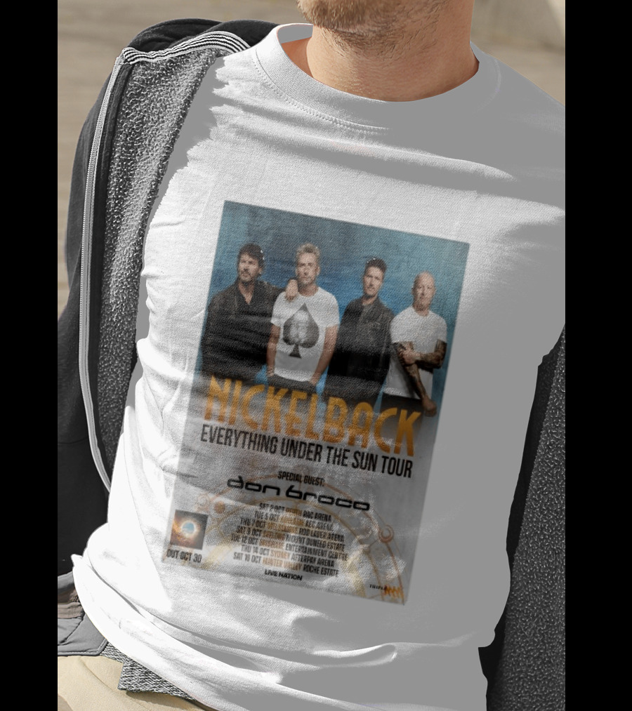 Nickelback October 2026 Everything Under The Sun Tour Dates Featuring Don Broco T-Shirt