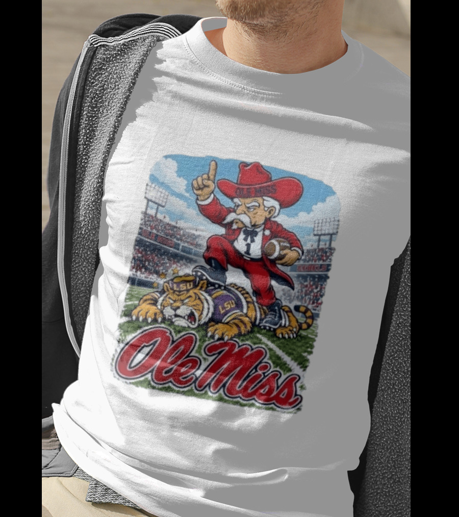 Ole Miss Rebels Triumph Over LSU Tigers Vintage Football Rivalry 2026 T-Shirt