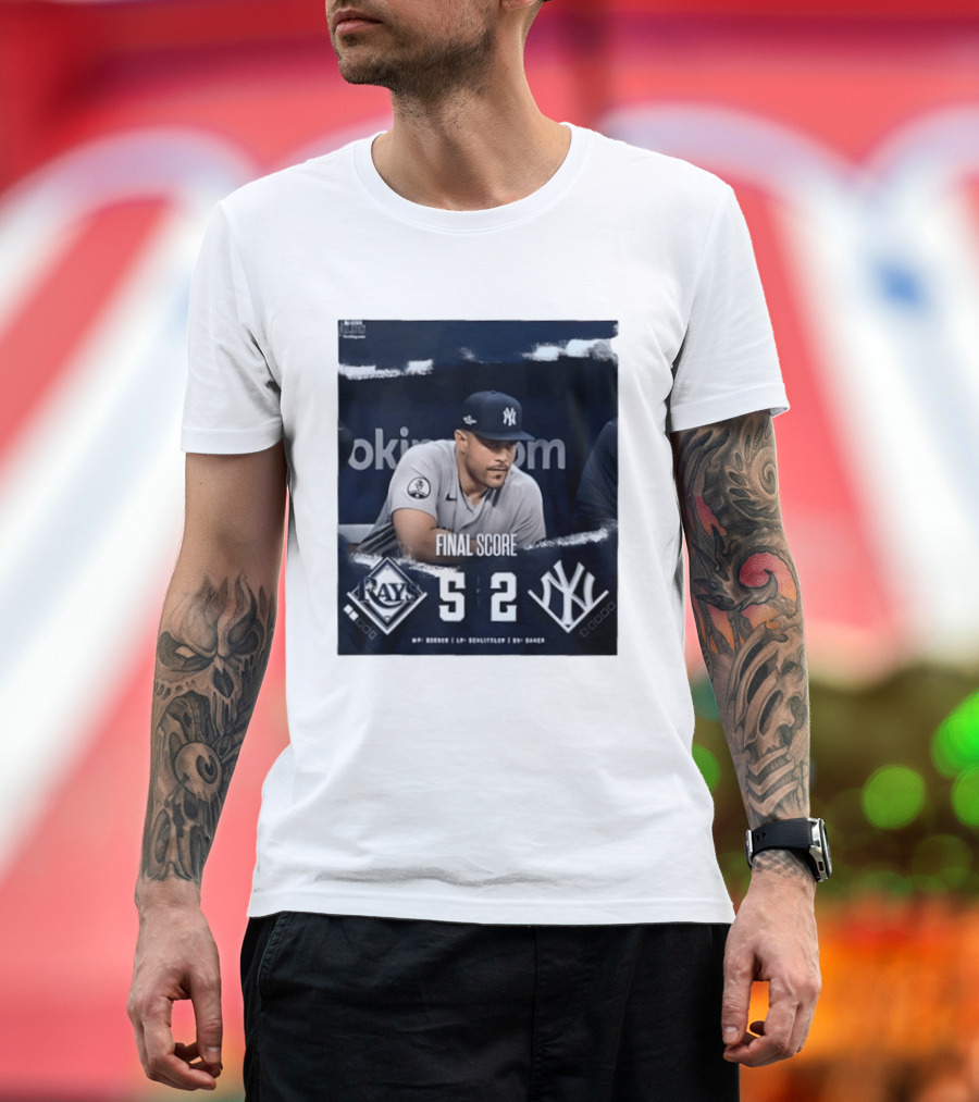 Final Score Tampa Bay Rays 5 New York Yankees 2 ALDS T-Shirt