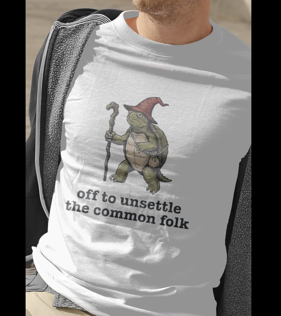 Wizard Turtle Off To Unsettle The Common Folk In Magical Adventure T-Shirt