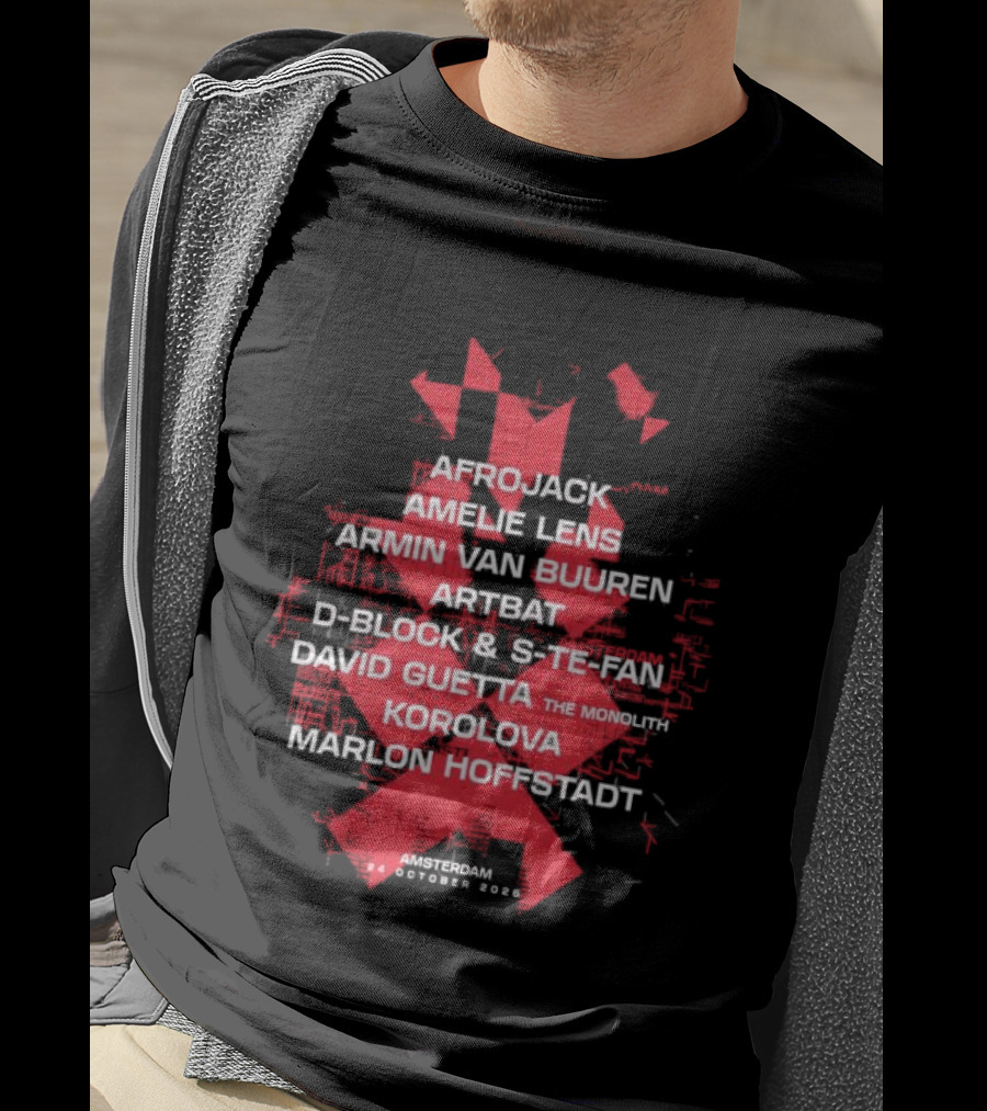Amf Store 2026 Line Up Afrojack Amelie Lens Armin Van Buuren Artem Kicklock Stefan David Guetta Korolova Marlon Hoffstadt Amsterdam 6 October 2023 T-Shirt