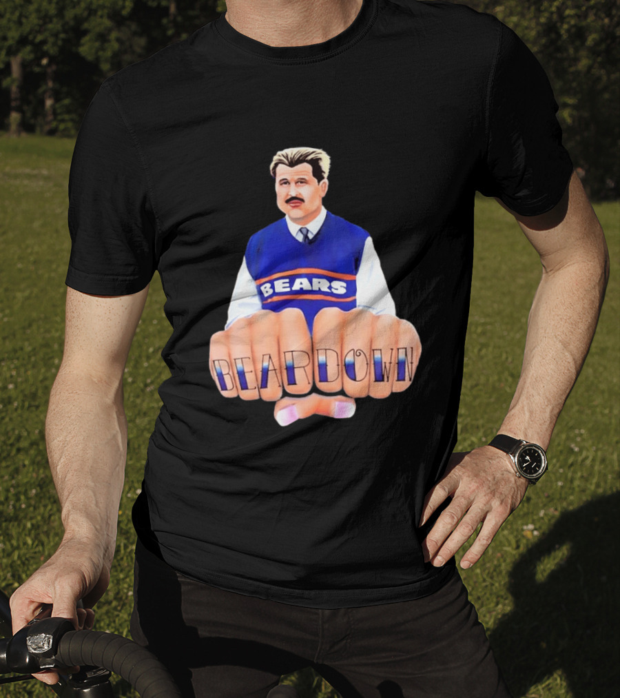 Chicago Bears Mike Ditka Bear Down Fists T-Shirt