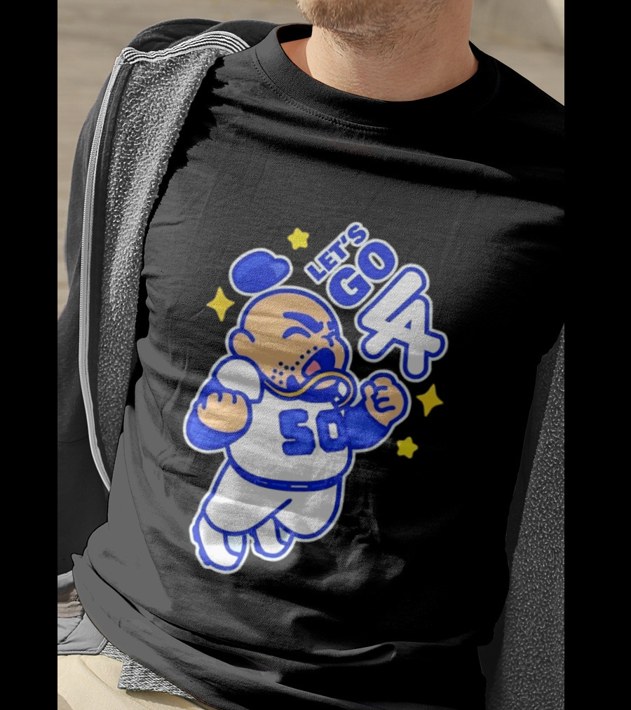 Let's Go LA No 50 Baseball Cartoon Player T-Shirt