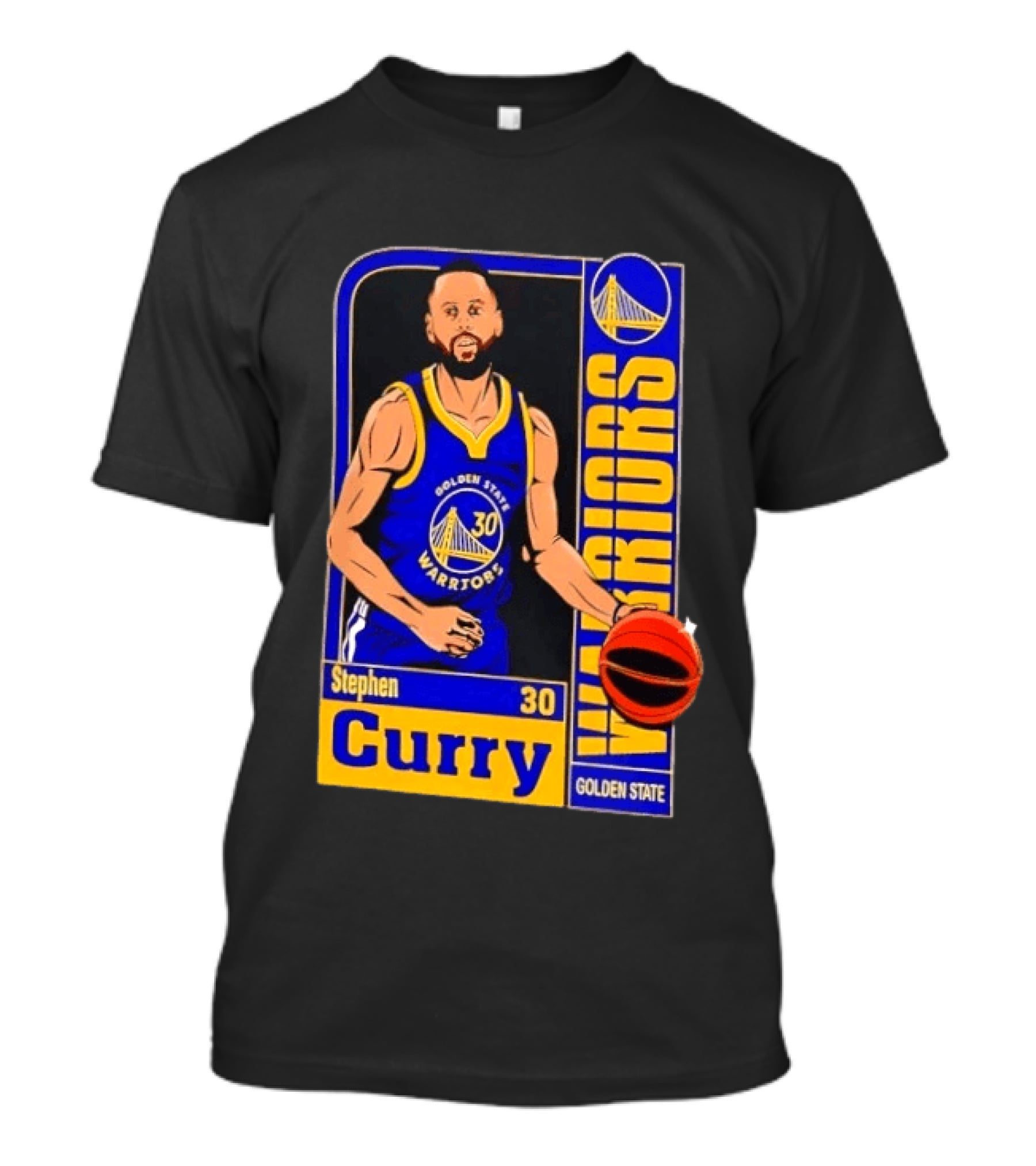 Golden State Warriors Stephen Curry 30 NBA Basketball Card 2026 T-Shirt