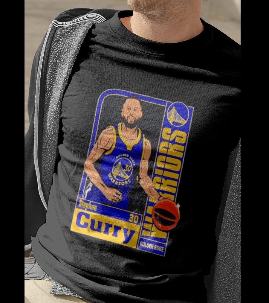 Golden State Warriors Stephen Curry 30 NBA Basketball Card 2026 T-Shirt