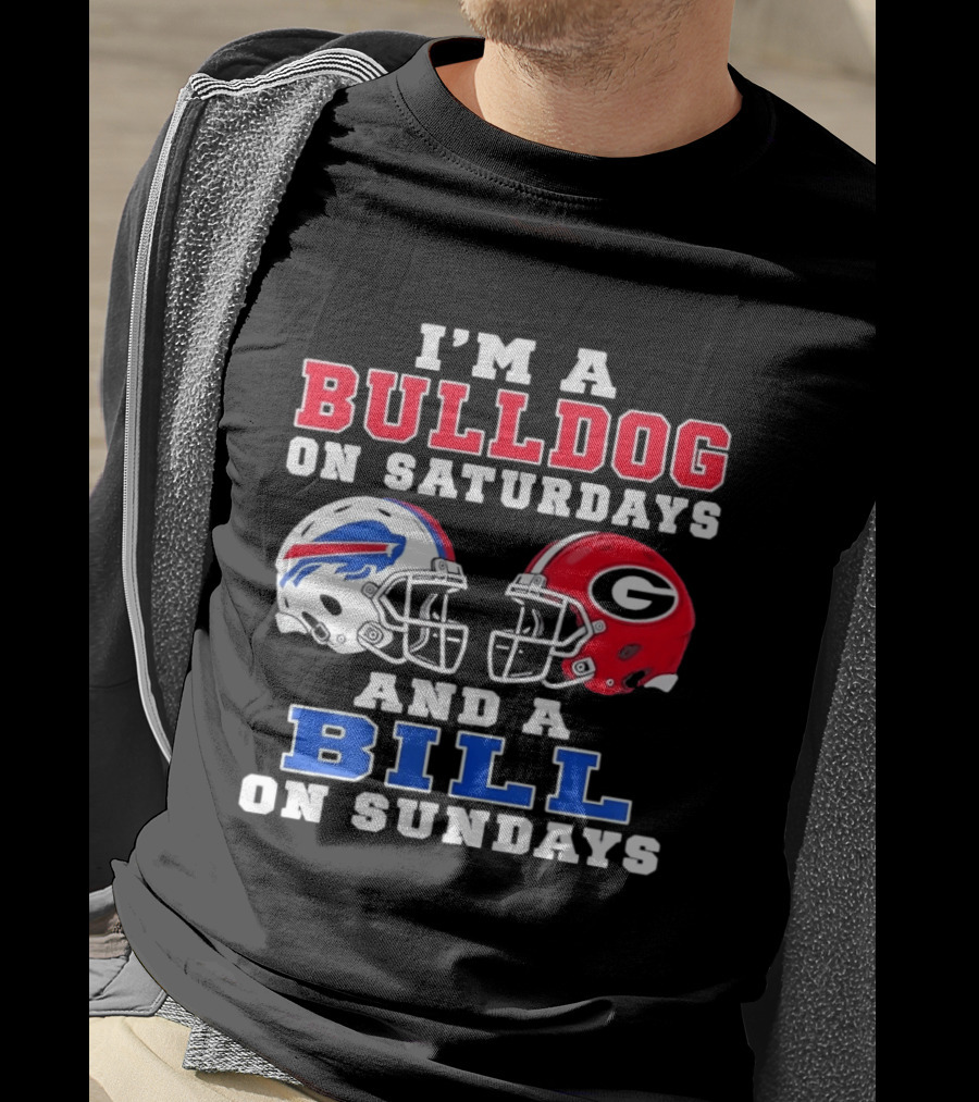 I'm A Bulldog On Saturdays And A Bill On Sundays Helmet T-Shirt