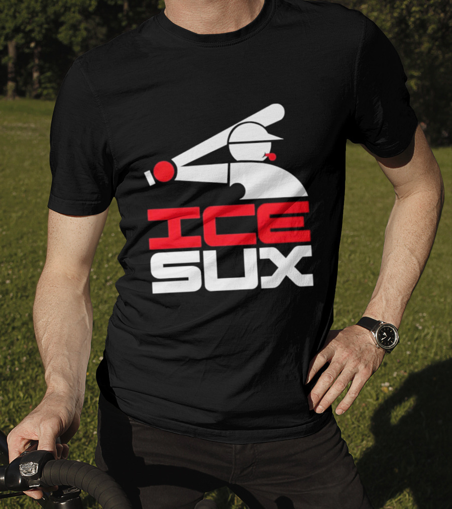 Ice Sux Baseball Player Sports Humor T-Shirt