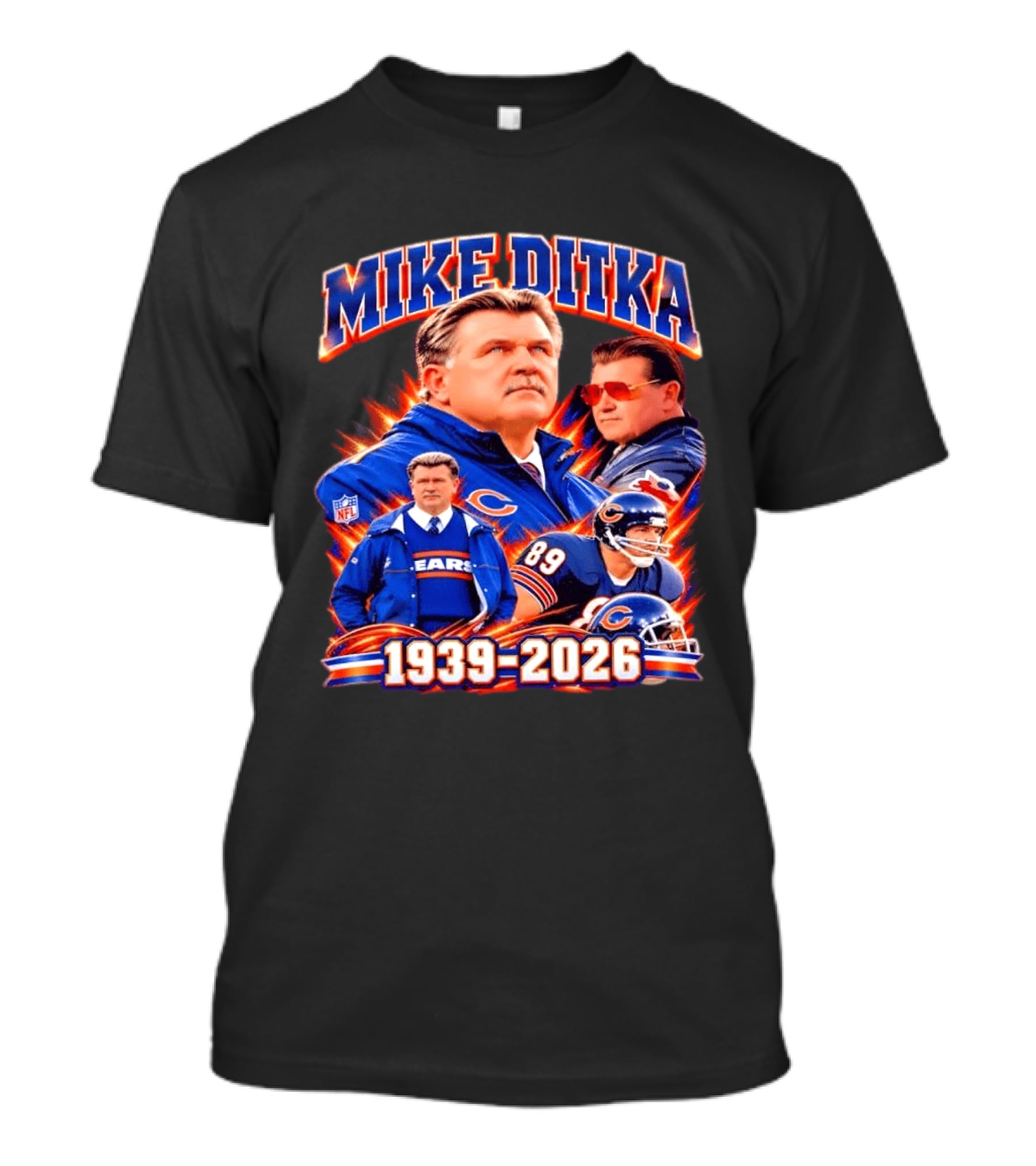 Mike Ditka Chicago Bears NFL Coach Legacy 1939 2026 T-Shirt