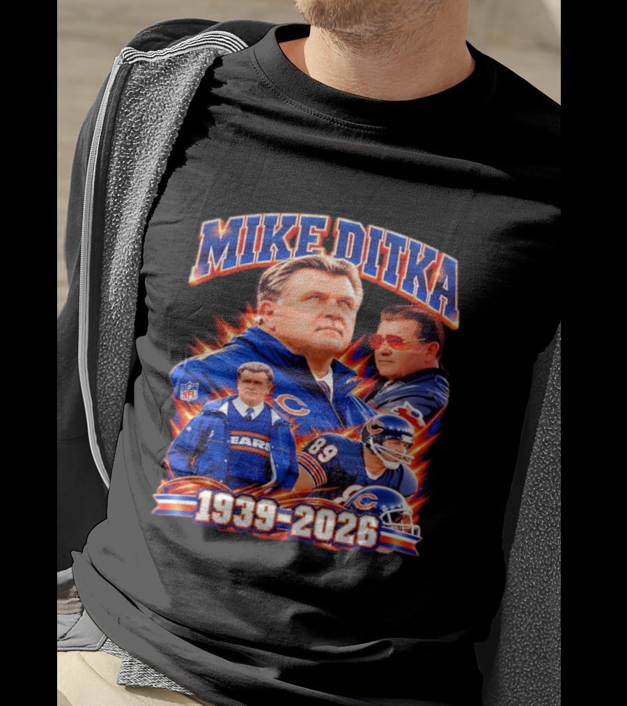 Mike Ditka Chicago Bears NFL Coach Legacy 1939 2026 T-Shirt