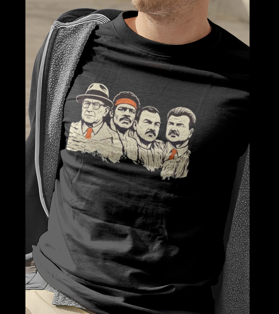 Mount Rushmore Red Auerbach Pat Riley Phil Jackson Gregg Popovich Basketball Coaches T-Shirt