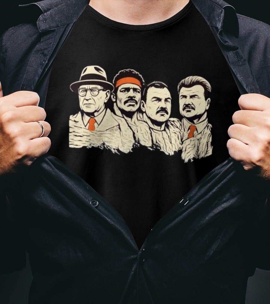 Mount Rushmore Red Auerbach Pat Riley Phil Jackson Gregg Popovich Basketball Coaches T-Shirt