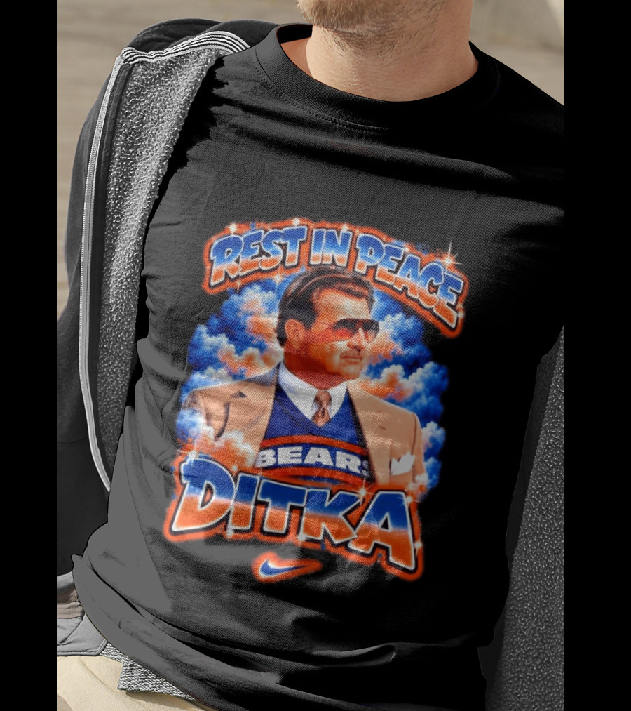 Rest In Peace Ditka Bears Legend With Nike T-Shirt