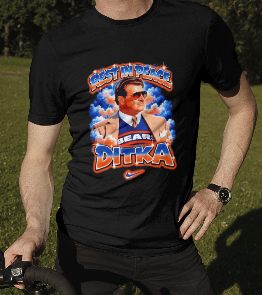 Rest In Peace Ditka Bears Legend With Nike T-Shirt