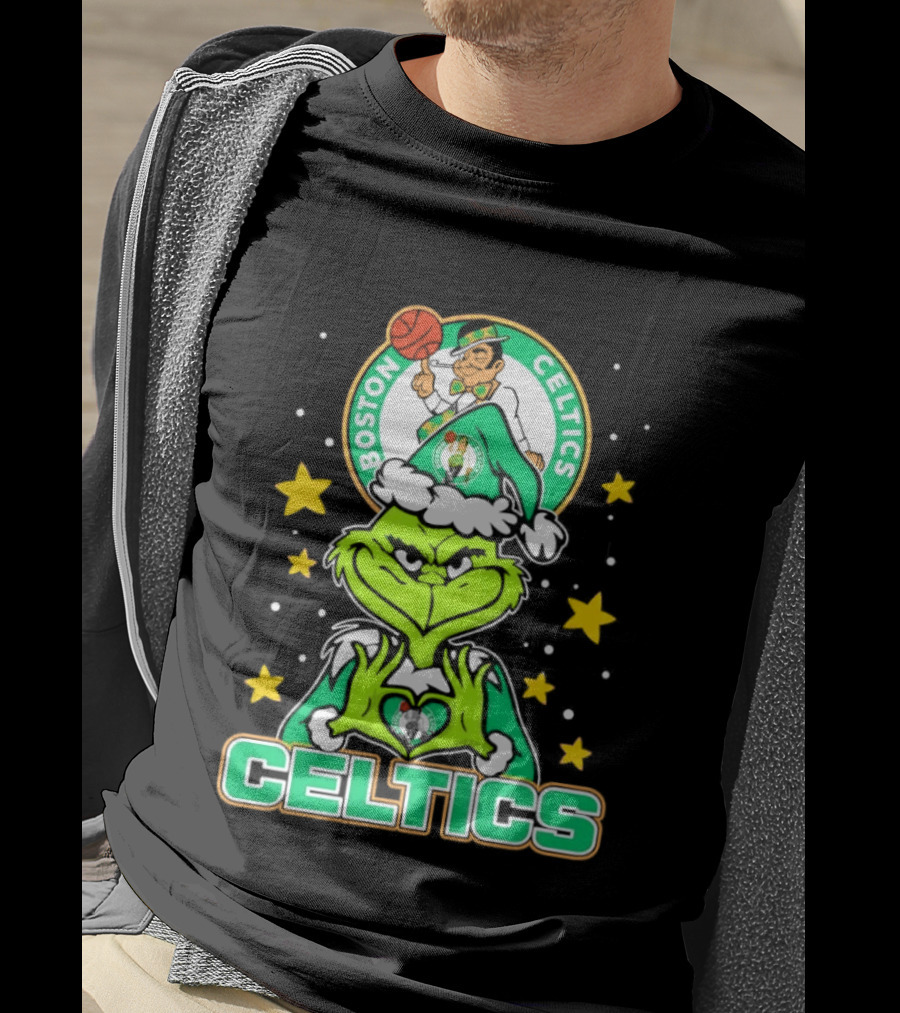 Boston Celtics Christmas The Grinch T-Shirt
