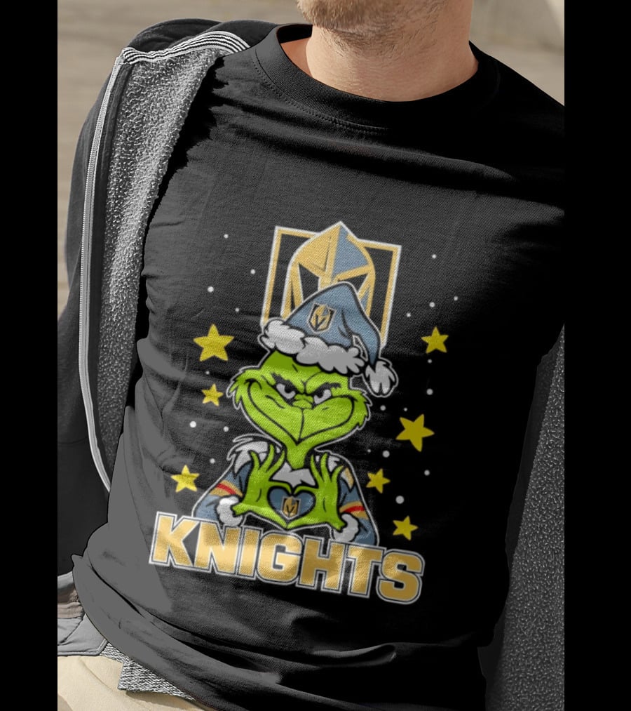 Vegas Golden Knights Grinch Christmas T-Shirt