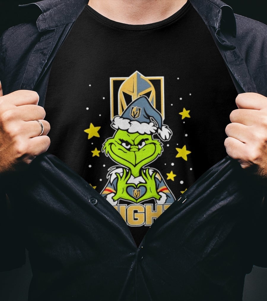 Vegas Golden Knights Grinch Christmas T-Shirt