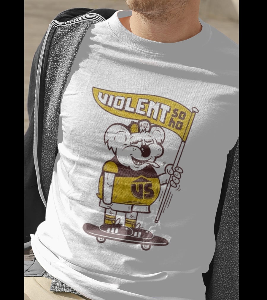 Violent Soho Brisbane Bears US Koala Skateboarding Fan T-Shirt