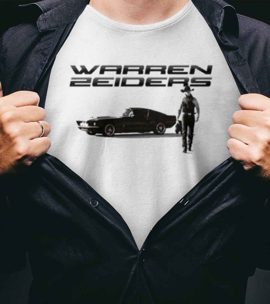 Warren Zeiders Silhouette With Classic Car Scene T-Shirt