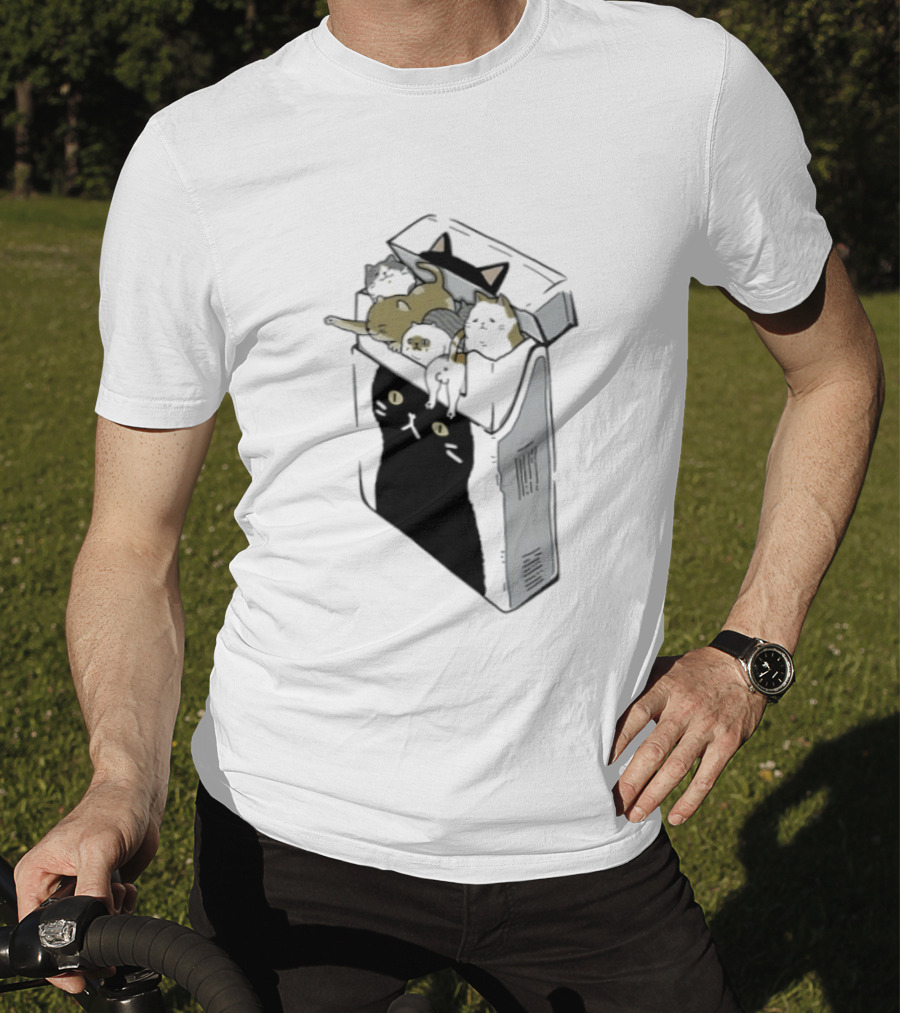 Cat Cigarettes Cute Cats In Cigarette Box T-Shirt