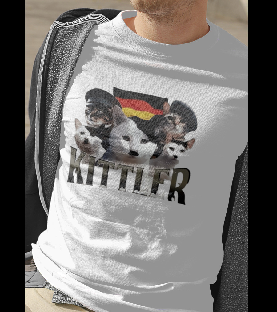 Kittler Cat Meme Kitten With German Flag And Hat T-Shirt