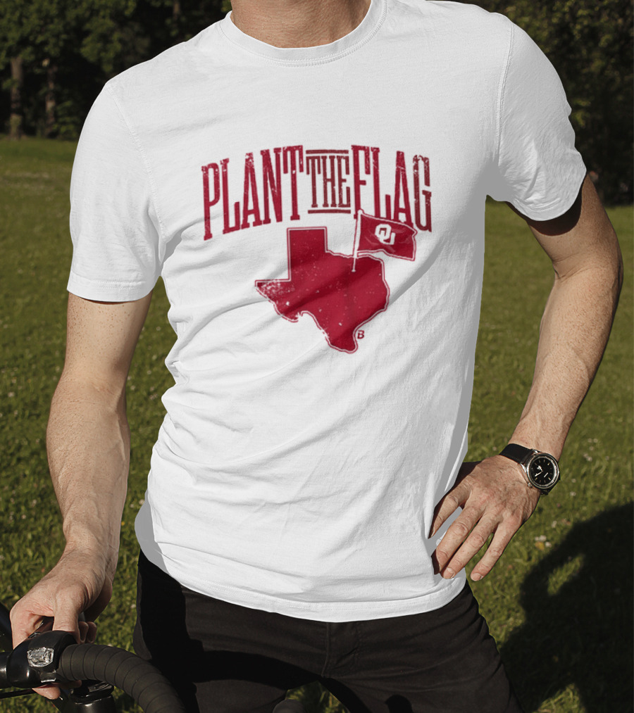 Oklahoma Sooners Football Plant The Flag OU Texas Rivalry T-Shirt