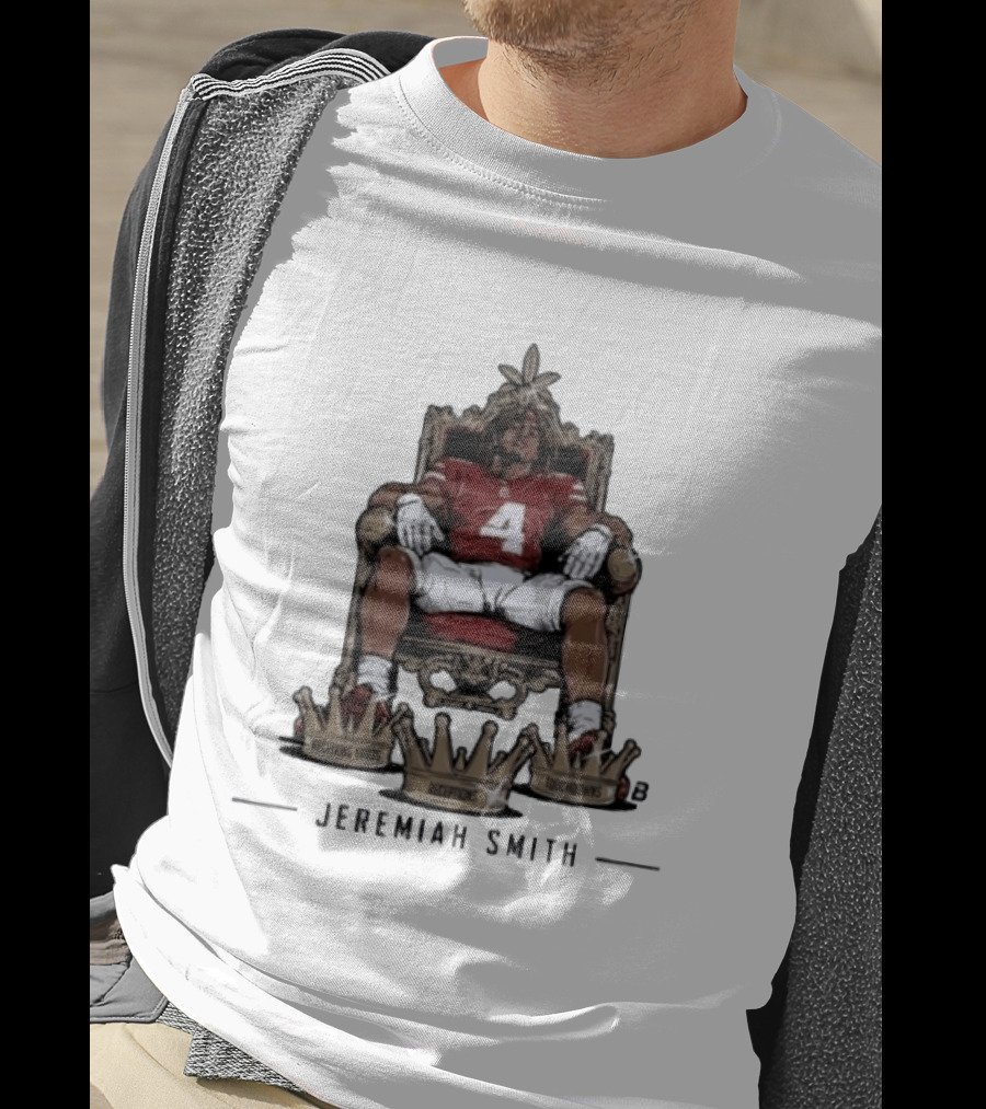 Ohio State Football Jeremiah Smith Triple Crown Receiving Yards Receptions Touchdowns T-Shirt