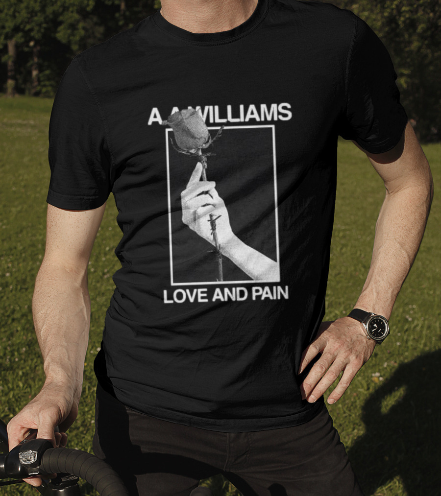 Aawilliams Love And Pain Rose Hand T-Shirt