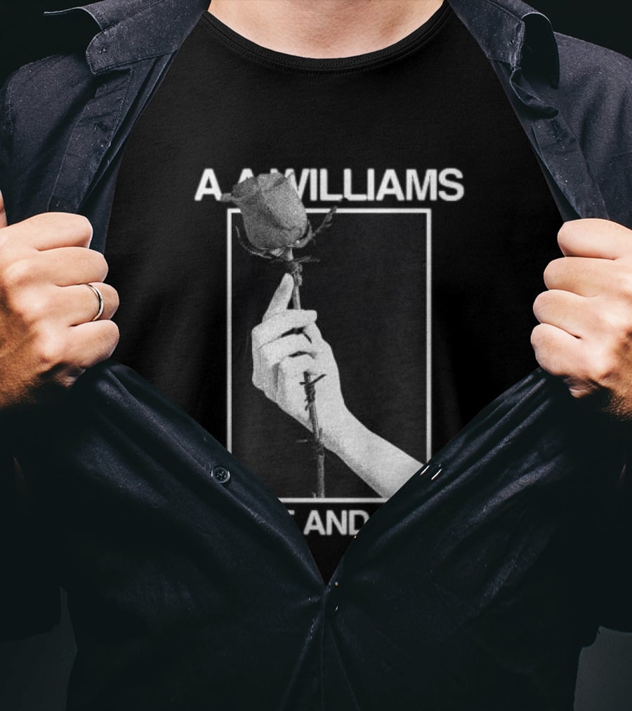 Aawilliams Love And Pain Rose Hand T-Shirt