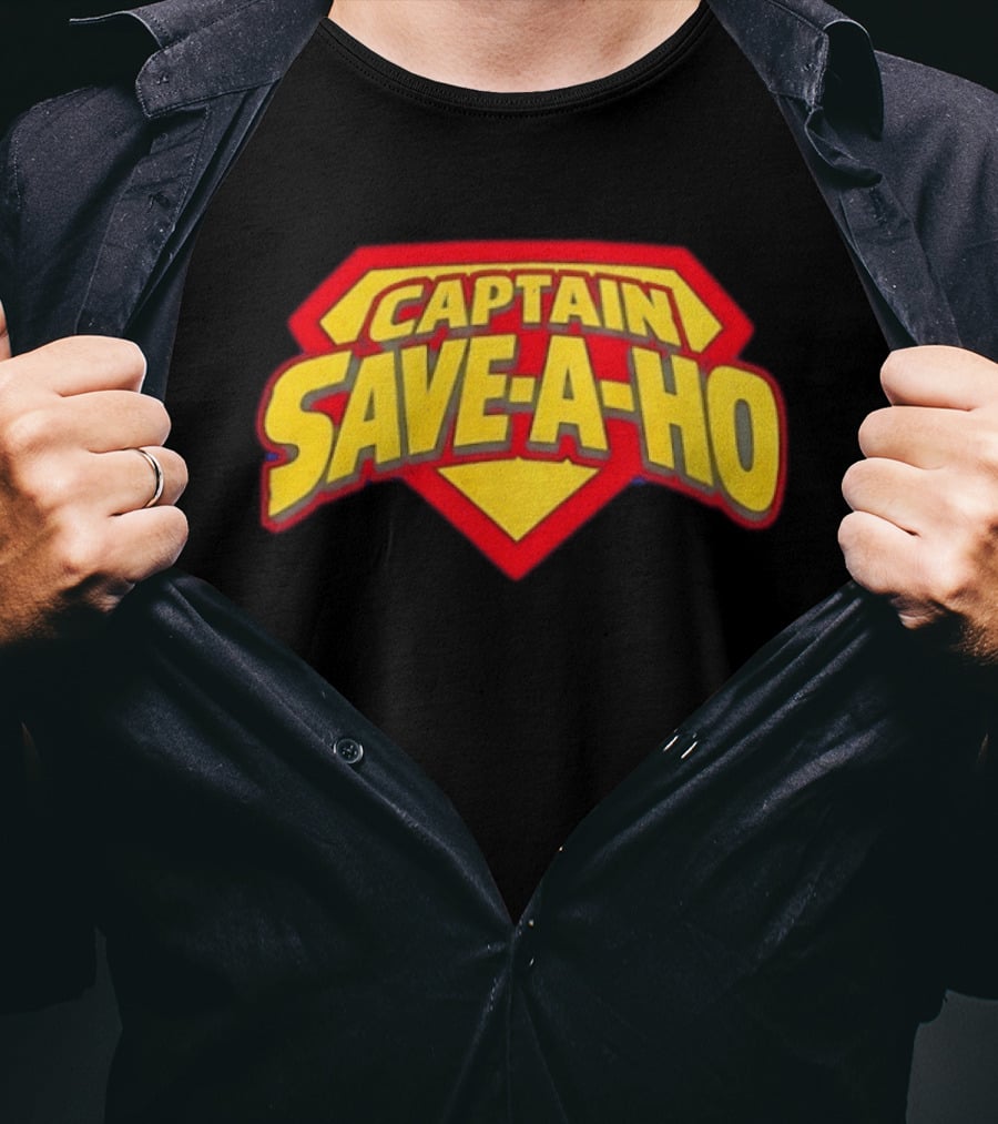 Captain Save A Ho Superman Shield T-Shirt