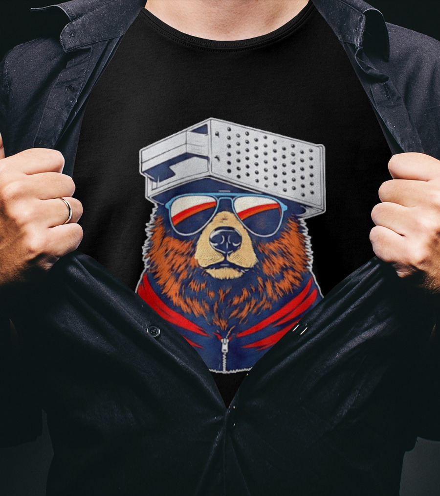 Chicago Bears Vs Green Bay Packers Bear With Grater Hat And Sunglasses 2026 T-Shirt