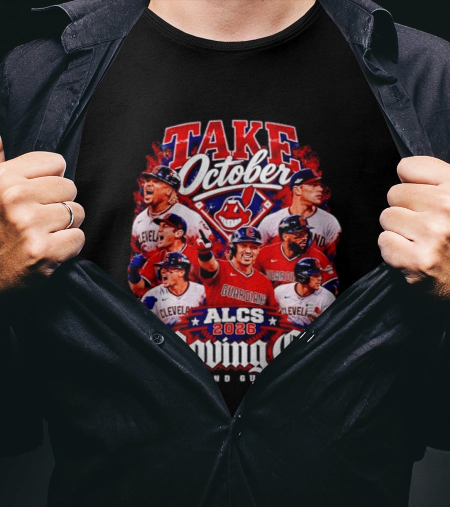 Cleveland Guardians ALCS 2026 Take October Moving On Stand Guard T-Shirt