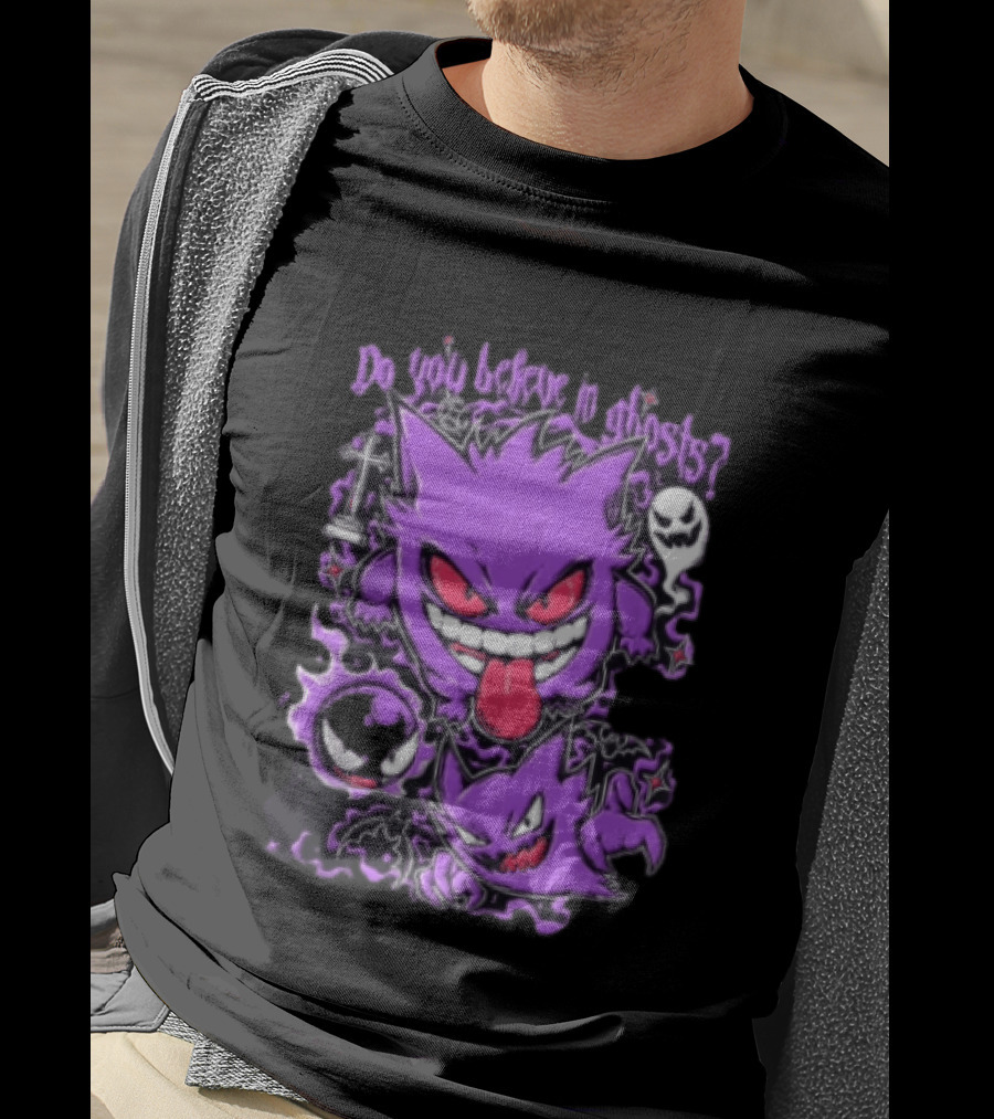 Do You Believe In Ghosts Pokemon Gengar Haunter Gastly Video Game T-Shirt
