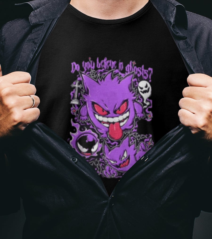 Do You Believe In Ghosts Pokemon Gengar Haunter Gastly Video Game T-Shirt