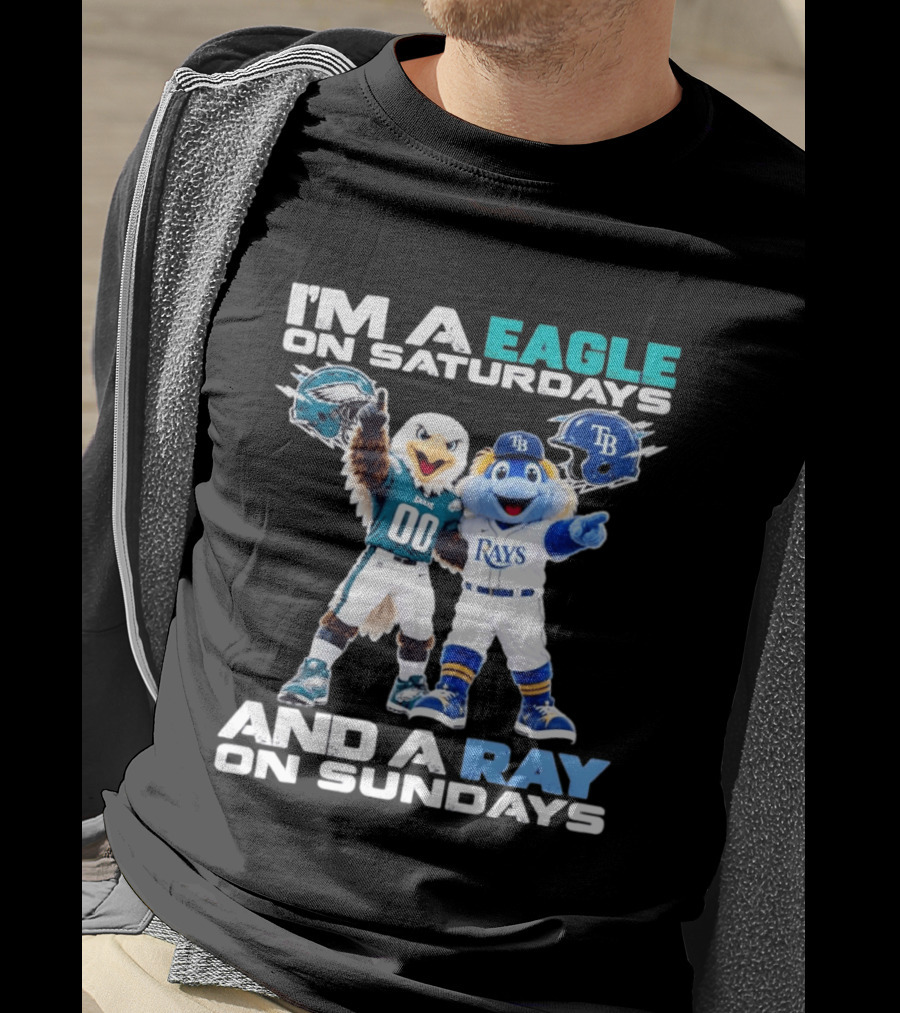Philadelphia Eagles Saturdays Tampa Bay Rays Sundays Mascots T-Shirt