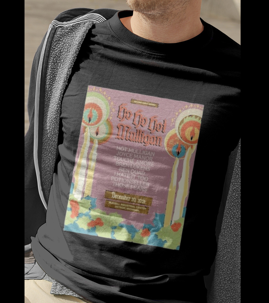 Ho Ho Ho Hot Mulligan Joyce Manor Touche Amore Concert December 20 2026 Russell Industrial Center Detroit Michigan T-Shirt